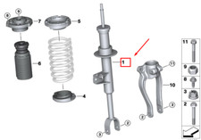 BMW 6 Gran Turismo G32 Stoßdämpfer vorne links 31316871981 NEU Original