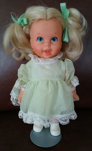 Vintage Mattel Small Talk Doll; 10.5 inches; with Stand