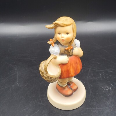 Vtg Hummel Gretel Little Shopper Girl Basket 96 Germany Figurine