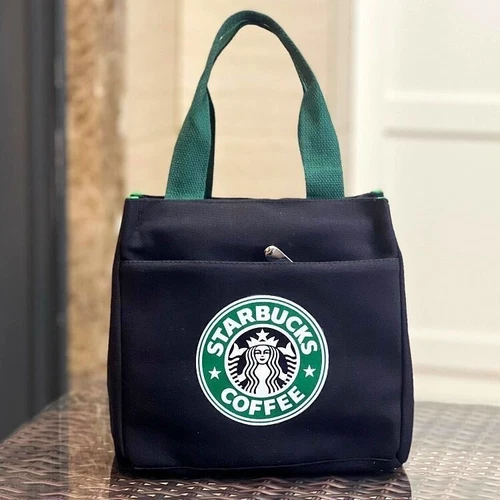 2024 Neu Starbucks* Canvas Beuteltasche Praktische Brotzeittasche Umweltfreundlich Tragetasche Einkaufstaschen - Bild 10 von 23