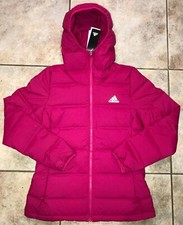 Womens Adidas Helionic Melange Down Hooded Jacket Pink NWT 150