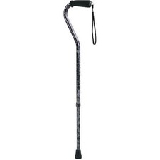 Carex A518 00 Offset Walking Cane Soft Cushioned Handle Adjustable Gray 1 Count