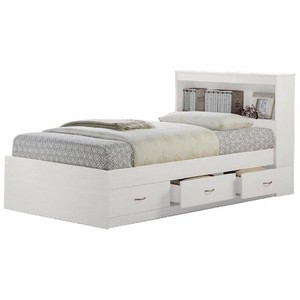 captains bed twin white