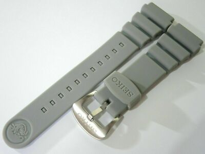 NEW 22MM GRAY SILICONE RUBBER STRAP DIVERS SRP TURTLE / SKX007 / 7002-7001