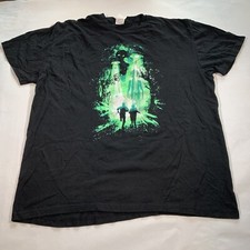 The X Files Aliens TV Show Black Graphic T Shirt Sz L