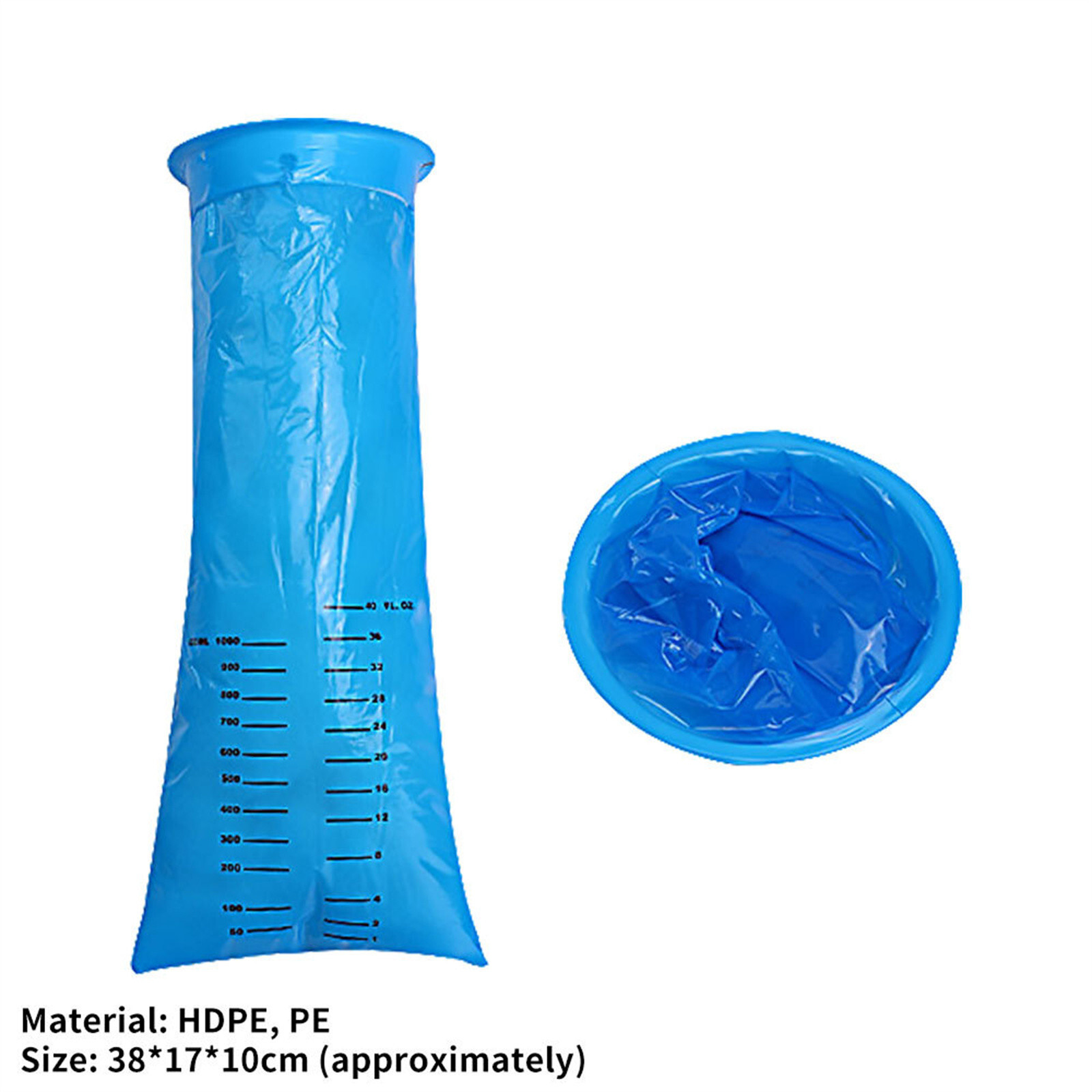 50 Bags Vomit Bags Emesis Calibrated 1 Litre Infection Control Secure