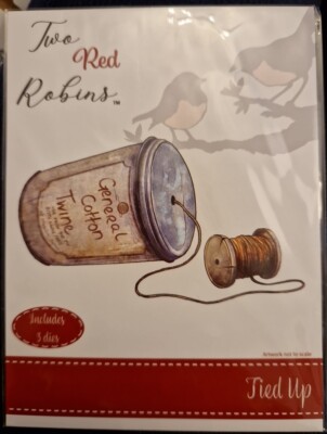 Highlight Crafts zwei rote Rotkehlchen ''gebunden'' Stanzschablone