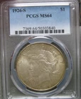 1926-S Peace Dollar Silver ---- PCGS MS-64 Graded Coin ---- #736B
