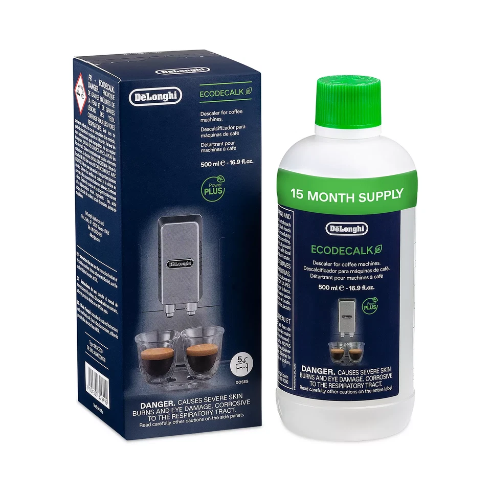 DE'LONGHI NEW DeLonghi EcoDeCalk Natural Descaler for Coffee Machines 16.90 oz SHIPS FREE