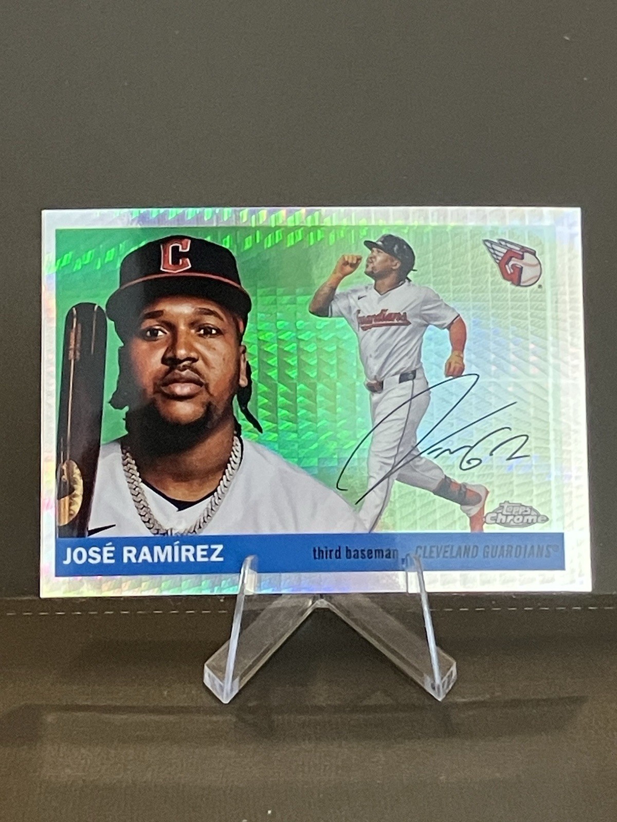 2025 Topps Chrome Platinum JOSE RAMIREZ Cleveland Guardians PRISM REFRACTOR #75