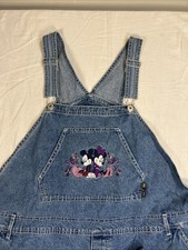NWT VTG Disney Mickey Unlimited Mickey Minnie Bib Overalls Women's Y2K 90s 24W