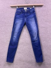 Frame Blue Medium Wash Le High Skinny Jeans Size 29 25x28 USA MADE