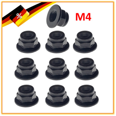 10 X Sechskant Radmutter M4  Selbstsichernde Kontermutter Metal für 1/10 RC Auto