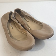 Lucky Brand Emmie Women's Beige Colored Leather Ballet Flats Size 7.5 Shoes