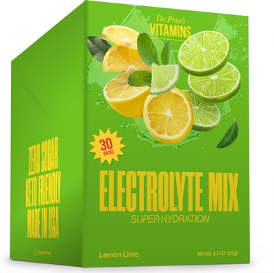Dr Price's Electrolyte Mix 30 Servings Vegan Non GMO Hydration Powder 72 Mine...