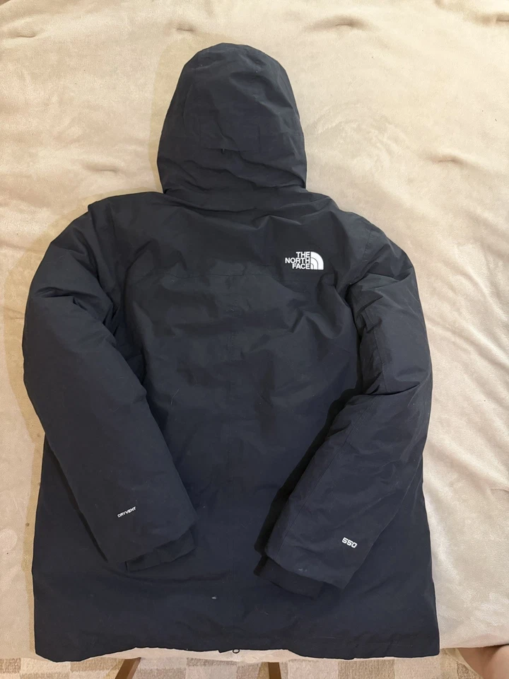 The North Face Mens Explore Farther 550 Fill Down Parka XL Black USED  - Image 2 of 4