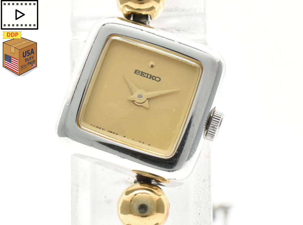 デッドストック　セイコー SEIKO レディース 腕時計 1E20-5A00 楽天市場】セイコー SEIKO レディース 腕時計 1E20-5A00 ゴールド 文字