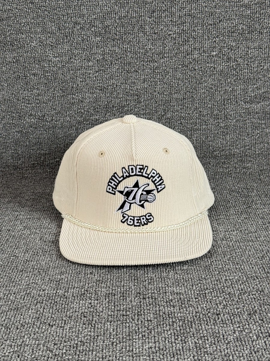 Mitchell & Ness Philadelphia 76ers Corduroy Snapback Cream Rope Hat