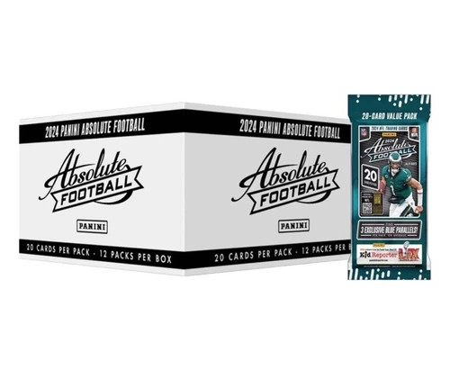 2024 Panini Absolute Football Cello Fat Pack Factory Sealed Box 20 Cards-12 Pack