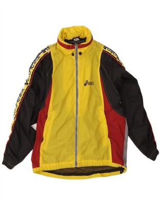 Asics Herren Grafik Regenjacke UK 38 Medium Gelb Colourblock AJ17