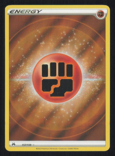 FIGHTING ENERGY 157/159 ULTRA RARE CROWN ZENITH HOLO LP POKEMON