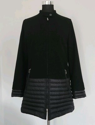 Bogner Mantel, Schwarz, Gr. EU40, US10, Schurwolle mit Kaschmir