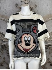 Traumhaft Rose  Pullover  Shirt  Micky Maus Glitzer Neu Gr. One Size Weiß