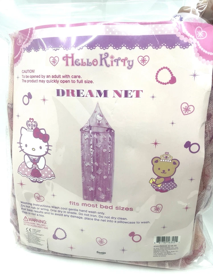 2005 Sanrio Hello Kitty мечта Net кровать навес розовый фиолетовый новый с Ярлыками комнаты декор - Изображение 4 из 4