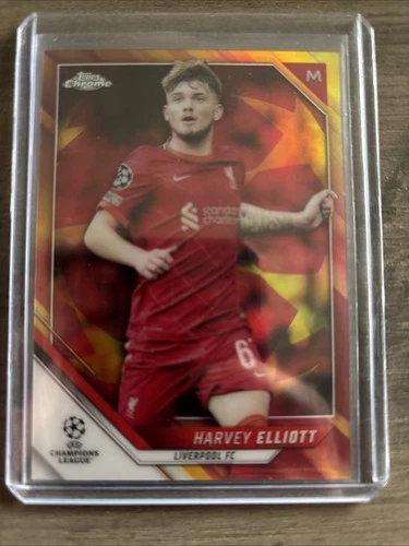 2021-22 Topps Chrome UCL - Harvey Elliott  Orange & Gold Starball Refractor (RC)
