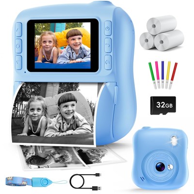 Kids Camera Instant Print Instant Print Camera for Toddler Digital Camera Bir...