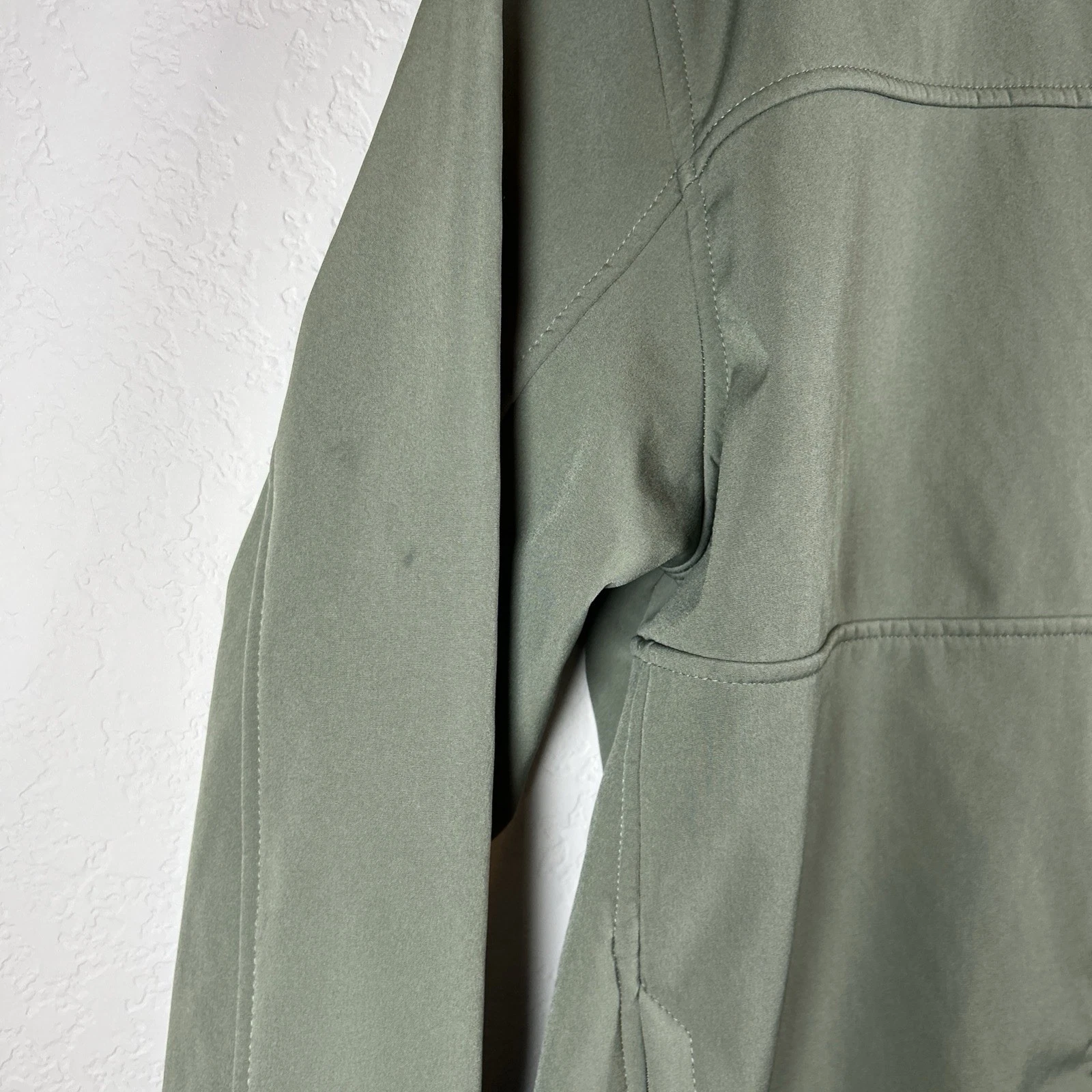 Magellan Outdoors Men's Sz L Polyester Softshell Fleece Lined Olive Green Jacket image 8