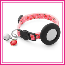 Air Tag Reflective Cat Pet Collar, Breakaway with Bell, Safety Kitten Collar USA