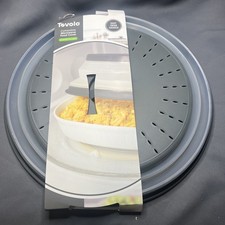 Tovolo Gray/White Plastic Microwave Collapsible Food Cover