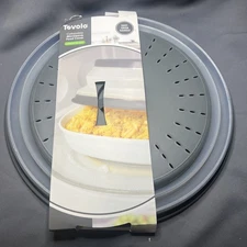 Tovolo Gray/White Plastic Microwave Collapsible Food Cover
