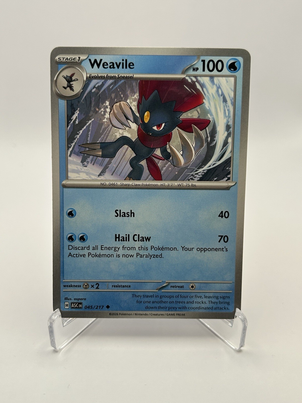 Pokémon TCG Weavile 45/217 Ascended Heros