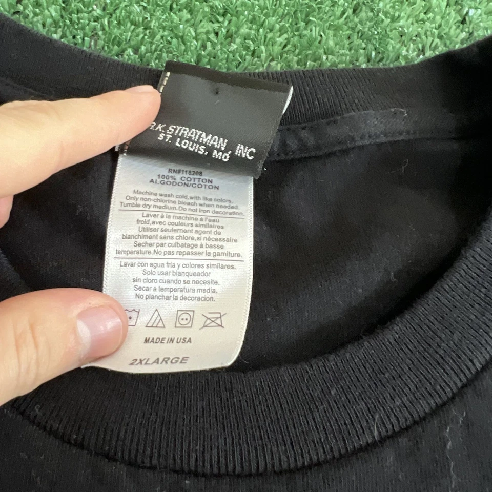 Harley-Davidson T-Shirt Mens 2XL Black Long Sleeve Flame Fkull AOP Rochester Y2K - Image 3 of 4