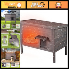 Weatherproof Outdoor Cat House - Insulated Feral Shelter for Multiple Cats, 34"