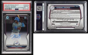 2023 Bowman Draft Chrome Prospect Kendall George #CDA-KG PSA 10 GEM MT Auto