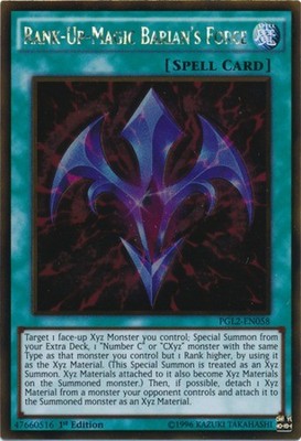 Rank-Up-Magic Barian's Force - PGL2-EN058 - Gold Rare - 1st Edition - Damaged