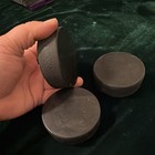 Vegum Ice Hockey Puck Lot of 3, 3in Black Rubber, Official Practice Canada — photo 2