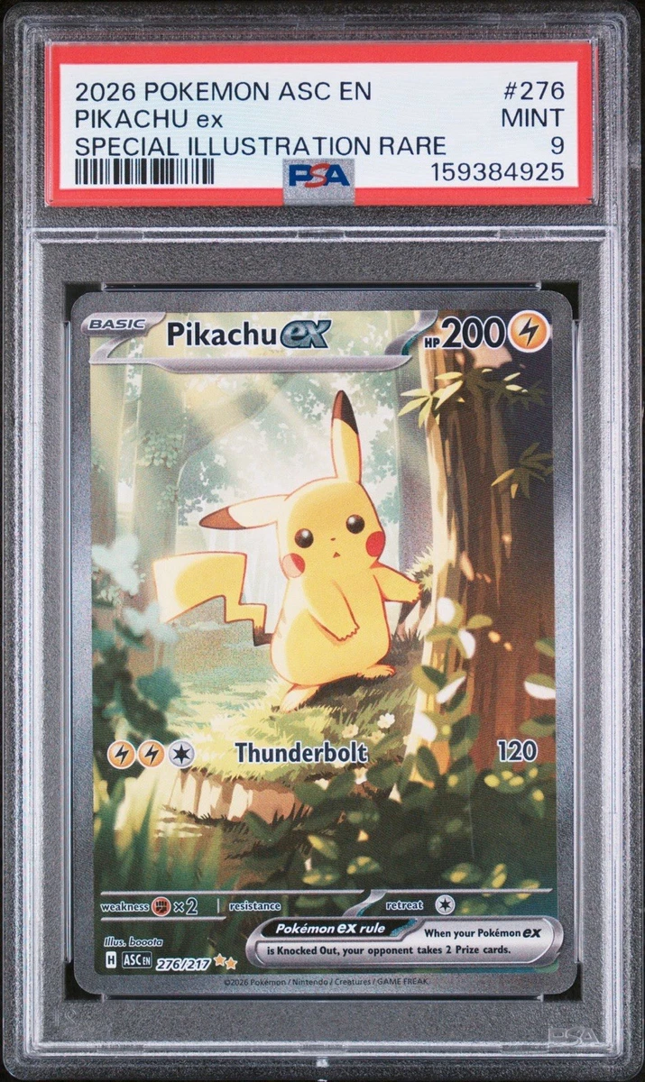 Pikachu Pokémon TCG Grade 9 Rare Individual Collectible Card Game