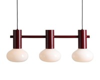 Pendelleuchte Esstisch Glas Rot KüChe Wohnzimmer 75 Cm E14 HäNgelampe Esszimmer