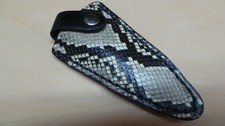 HAND MADE LEATHER 100% PYTHON  BOOTH KNIFE SHEATHS 4-1/2"