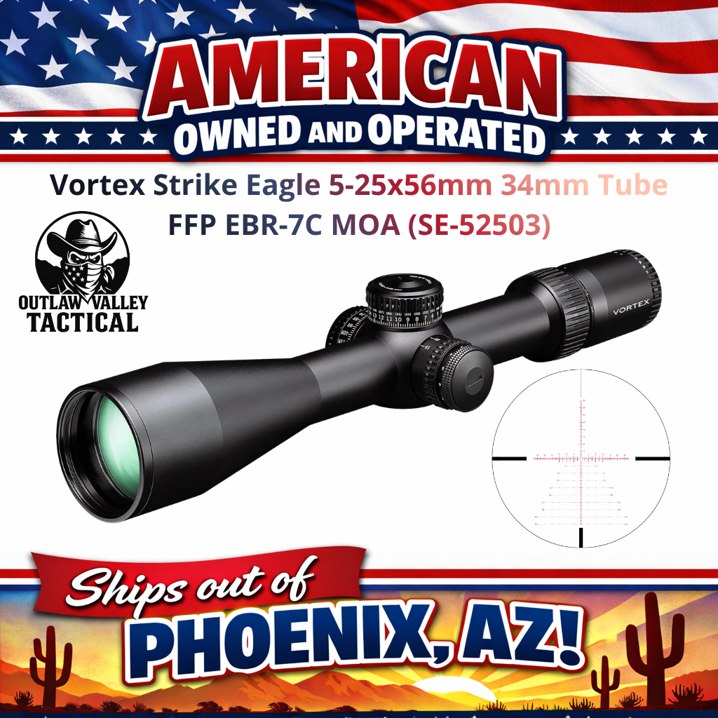 Vortex Optics Strike Eagle 5-25x56 FFP Rifle Scope - EBR-7C (MOA