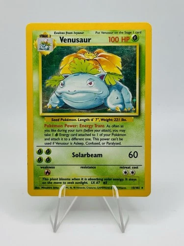 Pokémon TCG - Venusaur 15/102 - Holo Unlimited - Base Set Unlimited Vintage