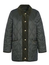 Image of NEW Authentic Barbour Highcliffe Women’s khaki green quilted jacket Size UK 18