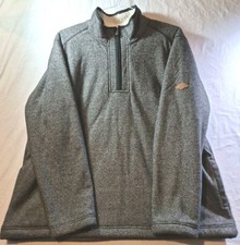 Orvis Mens Fleece Lined 1/4 Quarter Zip Pullover Sherpa Sweater Black Size XXL