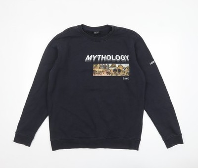 Lost Soles Herren Sweatshirt schwarz XL Mythology Grafikdruck