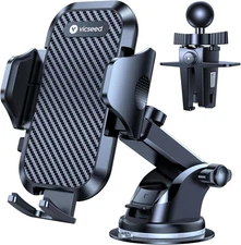 VICSEED Extra Strong Suction Cup Phone Holders for Your Car, Classic Black 