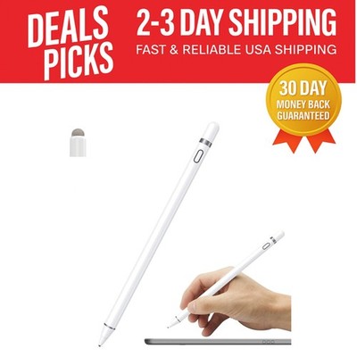 Rechargeable Stylus for iPad, iPhone & Tablets - 1.45mm Fine Tip & Power Saving